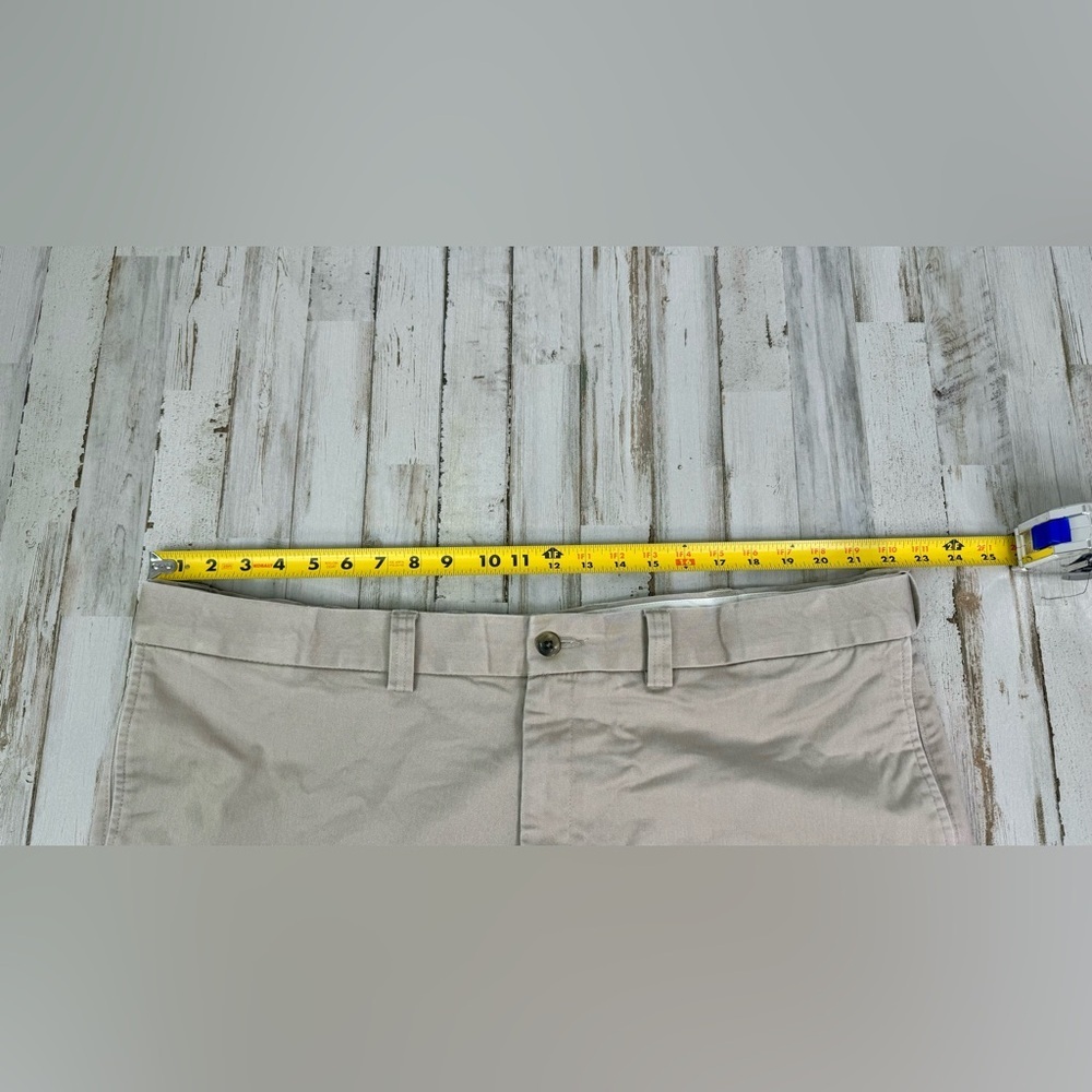 Oak Hill Dress Pants Mens 44x28 Tan Khaki Pleated Chinos Trousers Casual Work - Picture 7 of 11
